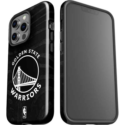 NBA Golden State Warriors Black Animal Print iPhone 15 Pro Impact Case